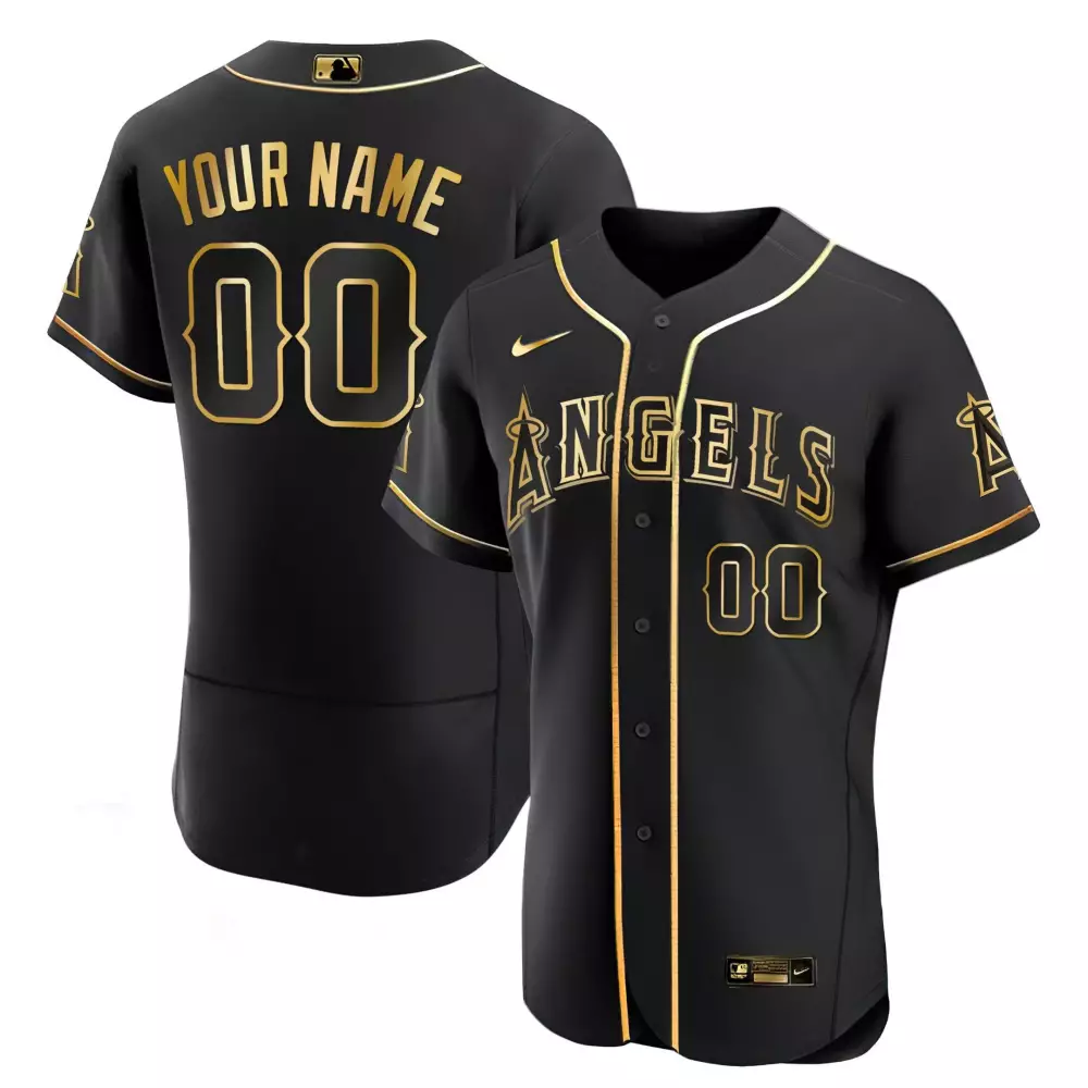 angels 00 custom black all stitched vapor jersey 2023 men s nike edition
