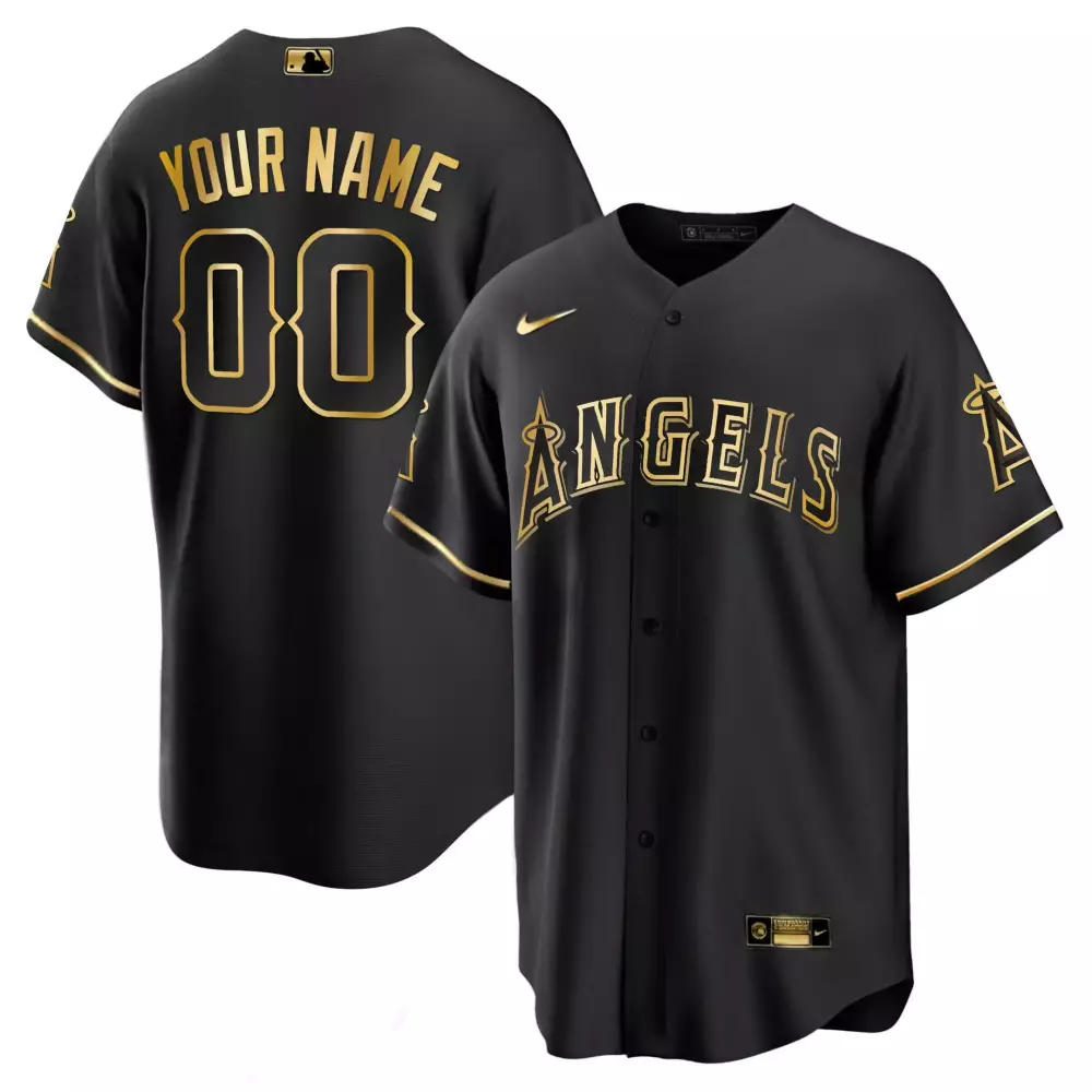 angels 00 custom black all stitched vapor jersey 2023 men s nike edition
