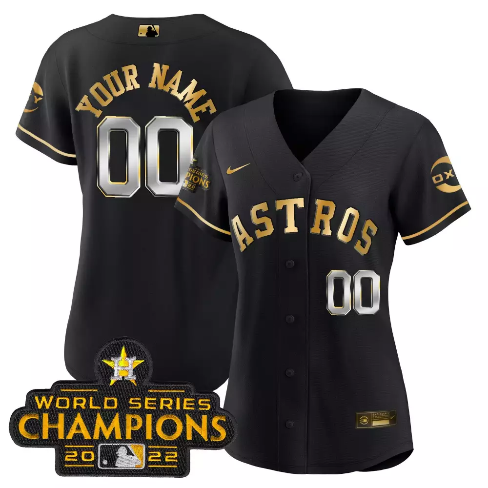 Astros Women's 2022 World Series Champions Black Stitched Vapor Jersey | For Women & Youth