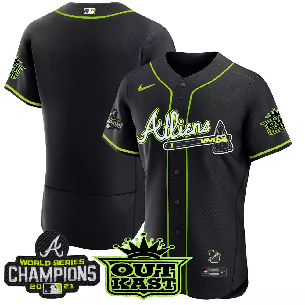 Atlanta Black Outkast | All Stitched Vapor Jersey 2021 | World Series Champions | For Men, Women & Youth