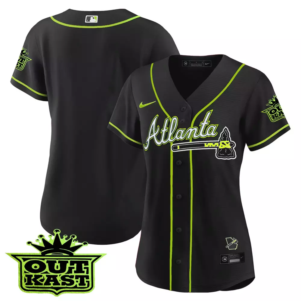 Atlanta Black Outkast 2023 Women's Stitched Jersey | Vapor Style | Fashion Fan Gear for Women & Youth