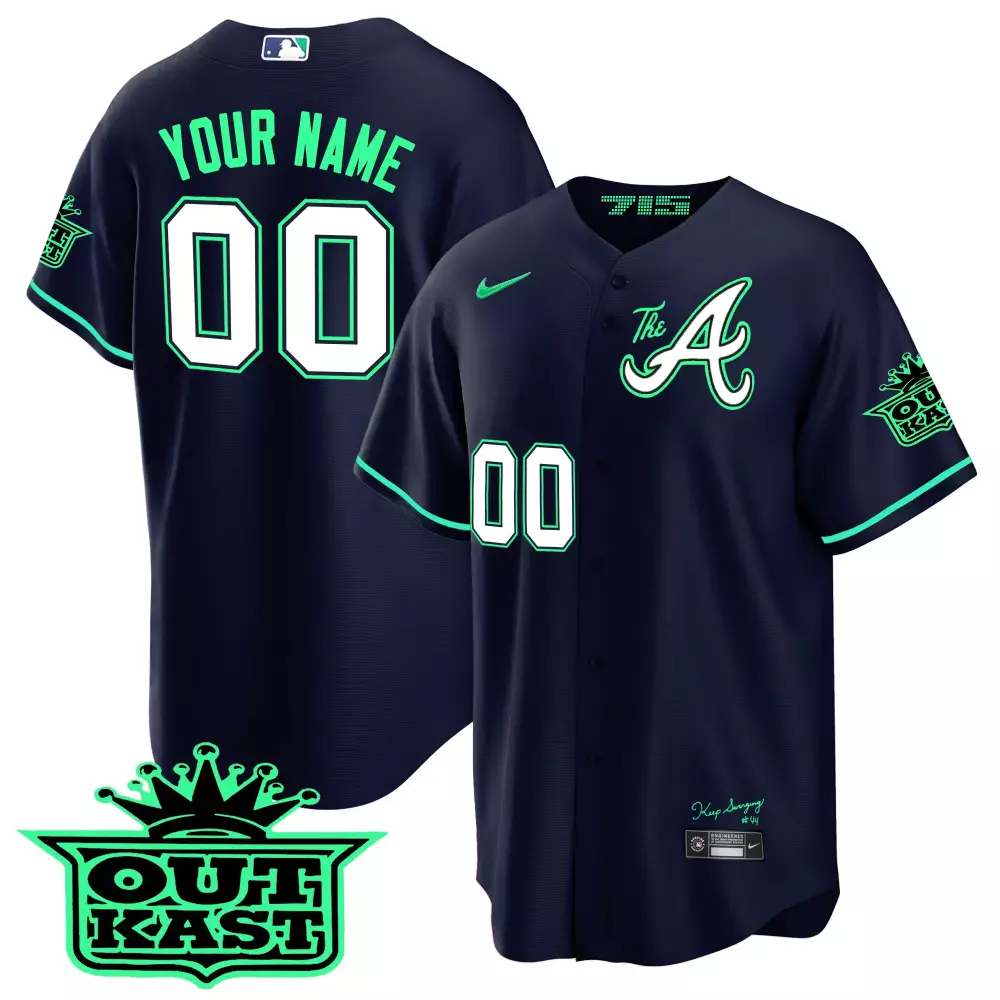 atlanta braves outkast navy all stitched vapor jersey 2023 men s