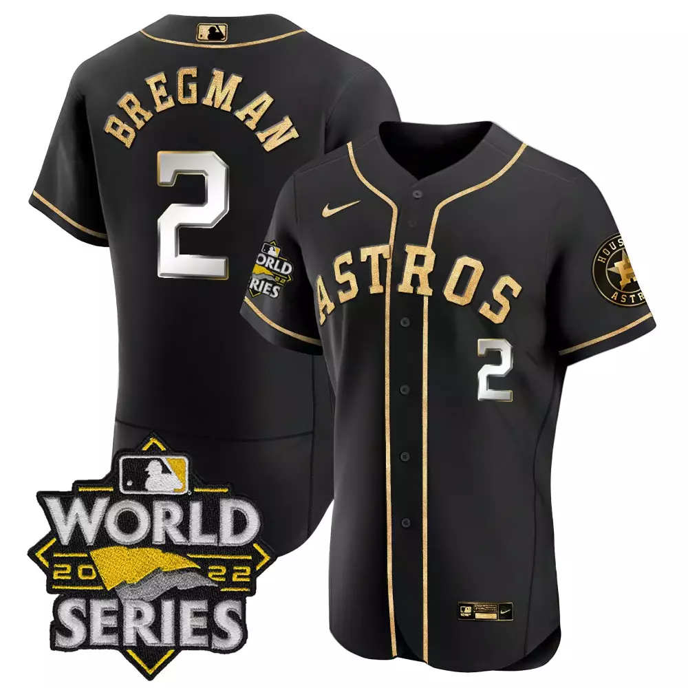 Bergman 2 Astros 2022 Men's All Stitched Vapor Jersey | World Series Black Edition | For Men, Women & Youth