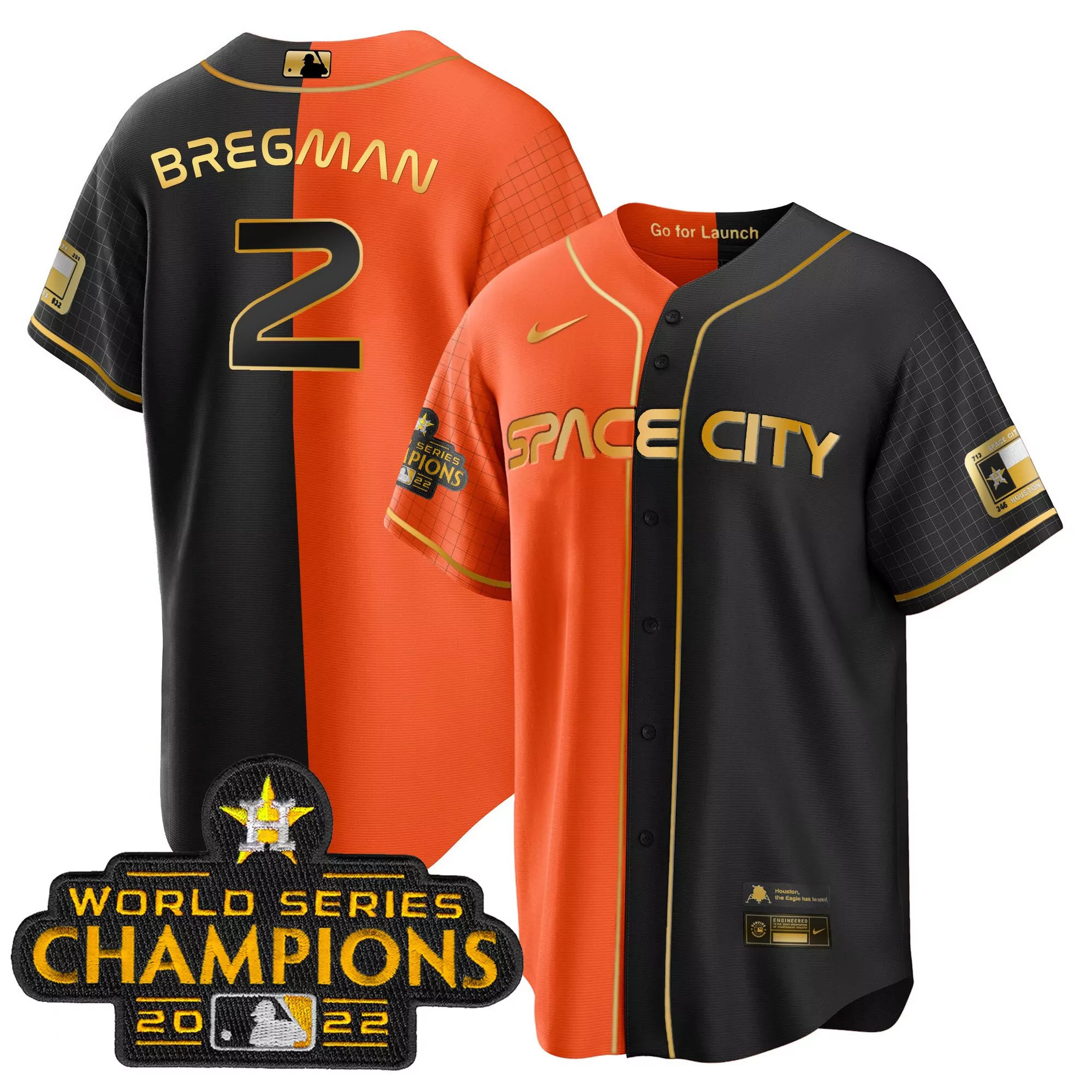 bergman 2 houston 2022 female all stitched vapor jersey world champions space city