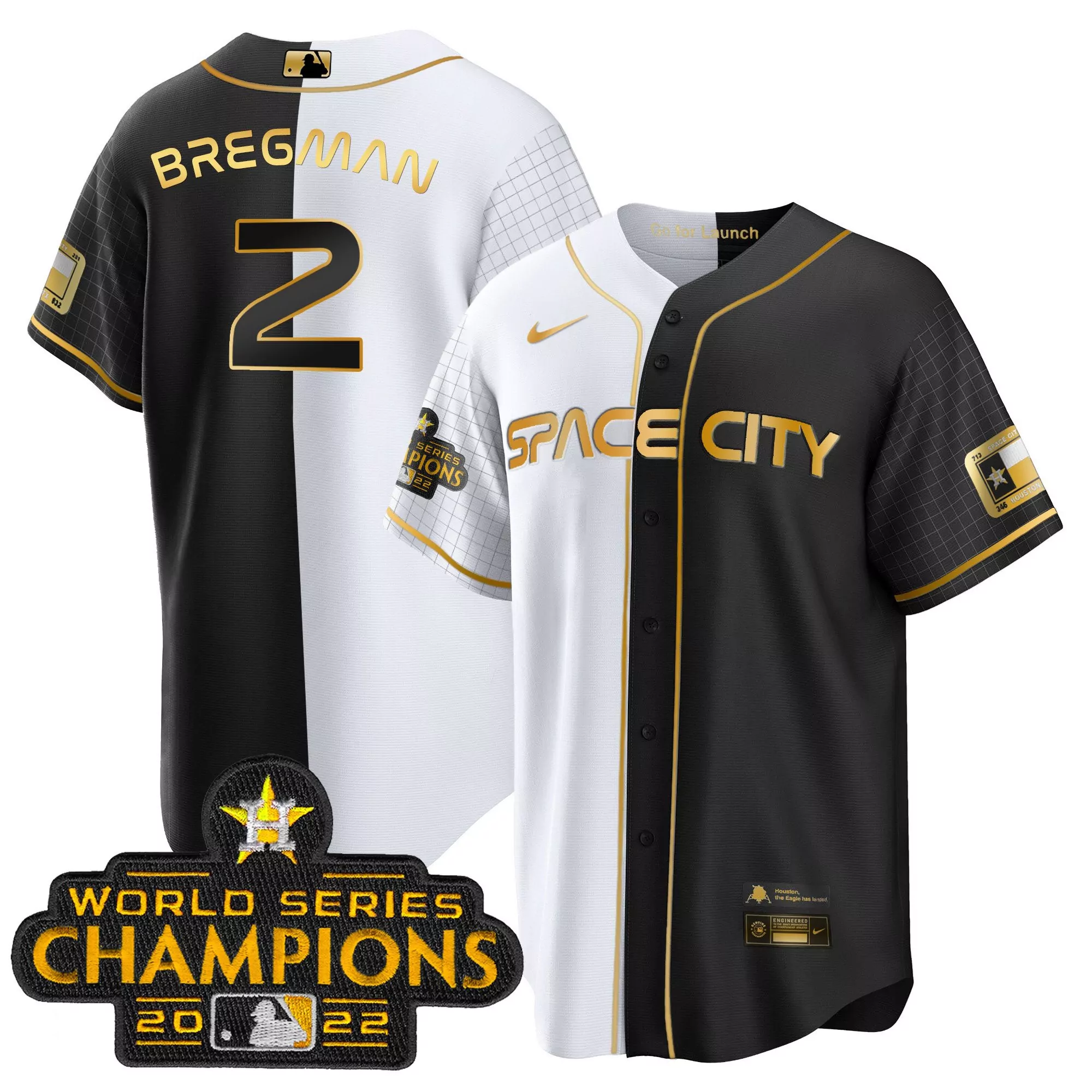 bergman 2 houston 2022 female all stitched vapor jersey world champions space city