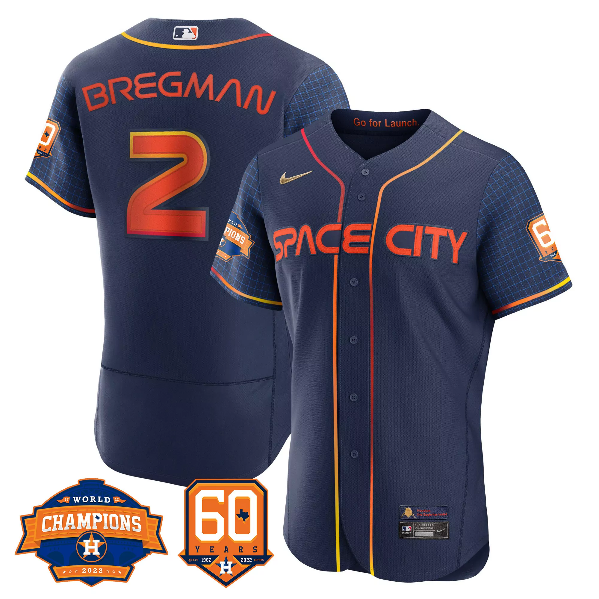bergman 2 houston 2022 female all stitched vapor jersey world champions space city