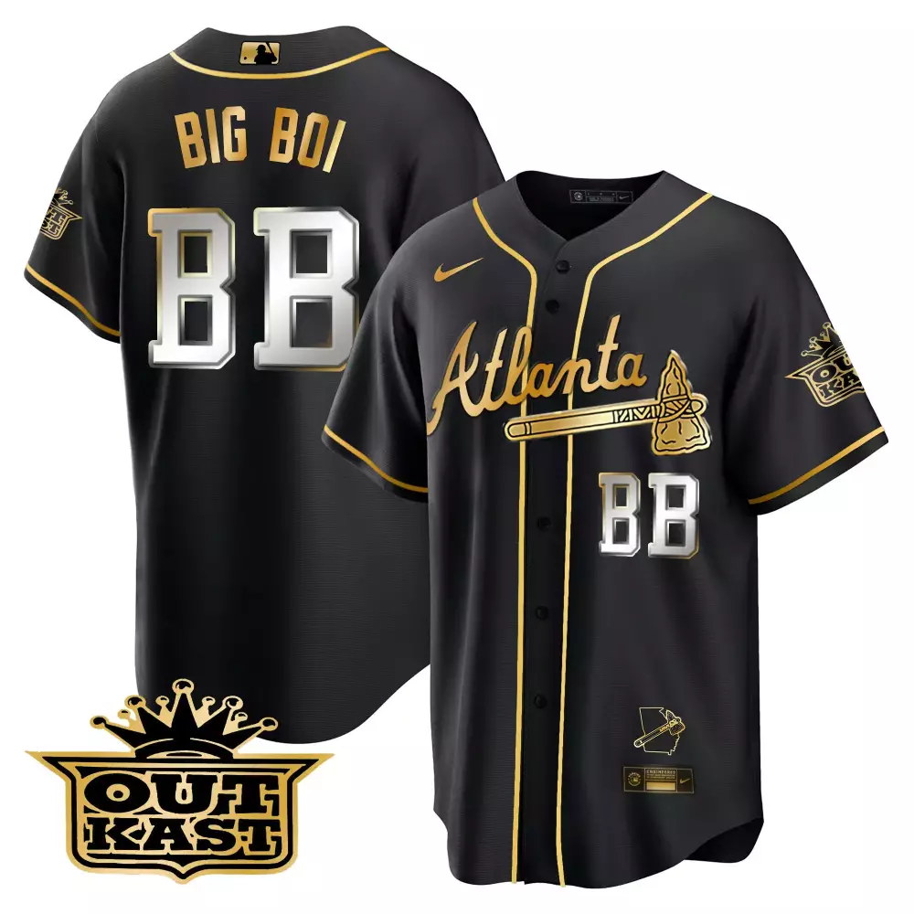 Big Boi BB Atlanta 2023 Men's All Stitched Vapor Jersey | Black Outkast Edition | Limited Edition Fan Gear | For Men, Women & Youth