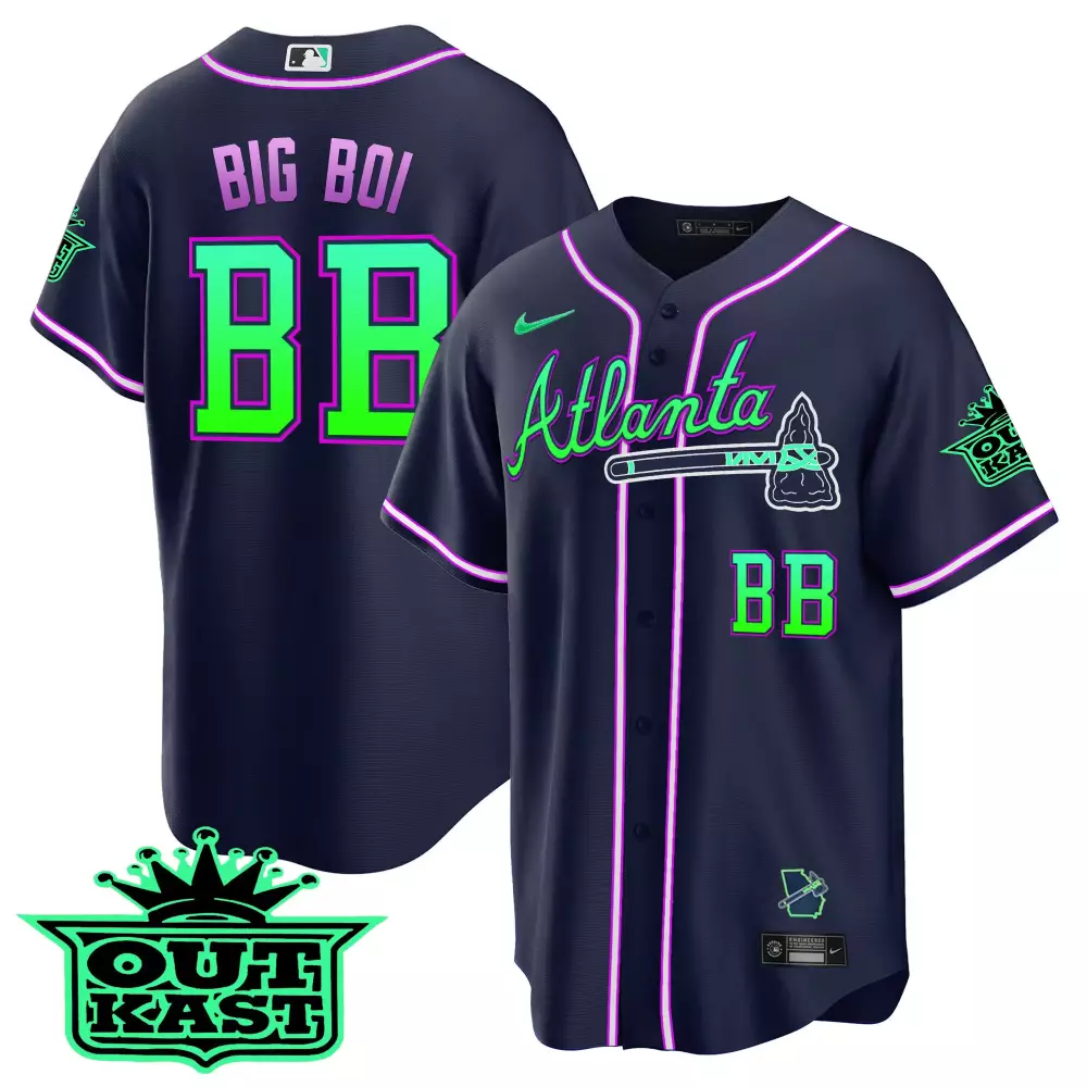 Big Boi BB Atlanta 2023 Men's All Stitched Vapor Jersey | Black Outkast Edition | Limited Edition Fan Gear | For Men, Women & Youth