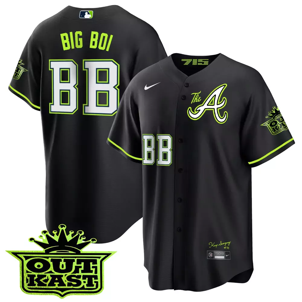 Big Boi Atlanta 2023 Outkast Edition Stitched Vapor Jersey | Black | Limited Edition Fan Gear | For Men, Women & Youth