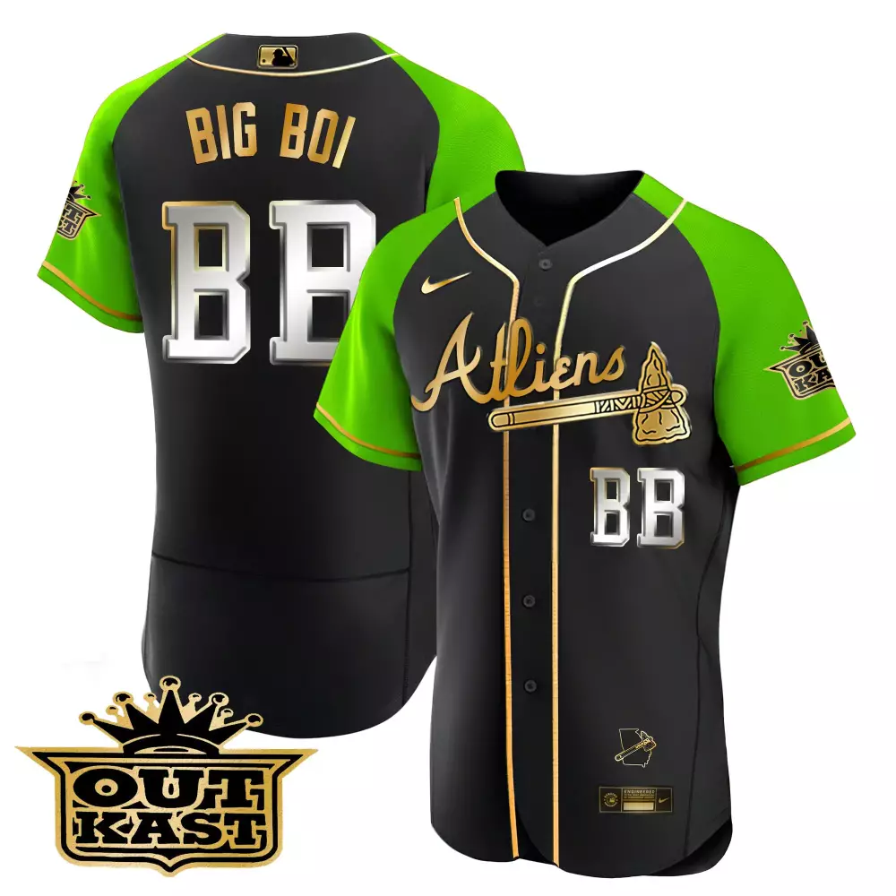 big boi bb atlien jersey 2023 men s outkast stitched vapor black green