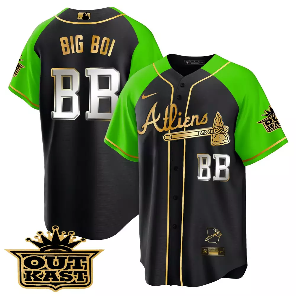 big boi bb atlien jersey 2023 men s outkast stitched vapor black green