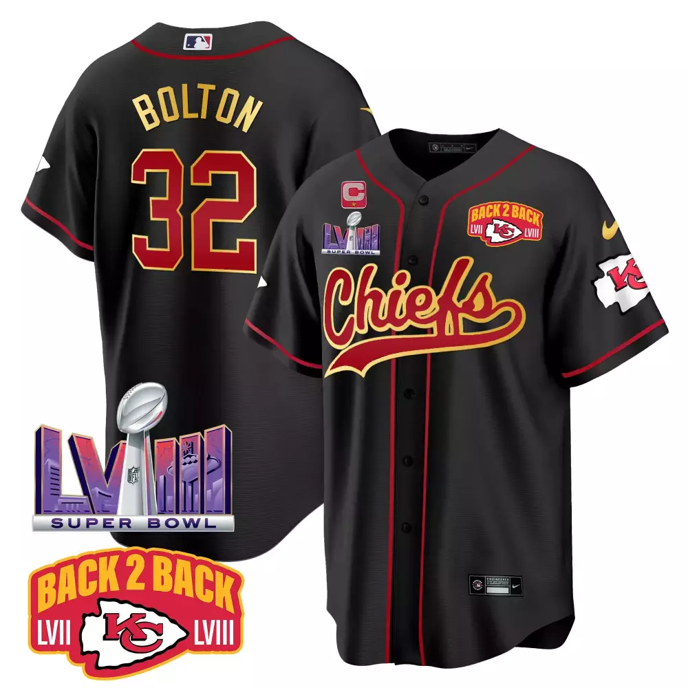 Bolton 32 Kansas City Chiefs 2023 Men's All Stitched Vapor Jersey | Back 2 Back Edition | For Men, Women & Youth