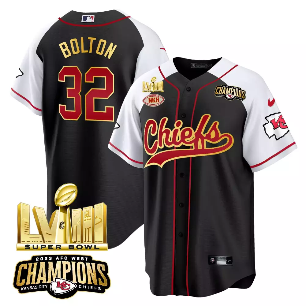 Bolton 32 Kansas City Chiefs 2023 Men's All Stitched Vapor Jersey | Back 2 Back Edition | For Men, Women & Youth