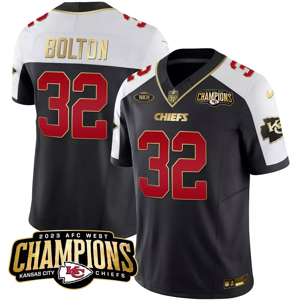 Bolton 32 Kansas City Chiefs 2023 Champions Stitched Vapor Jersey | Classic Red Style | Game Day Outfit for Men, Women & Youth