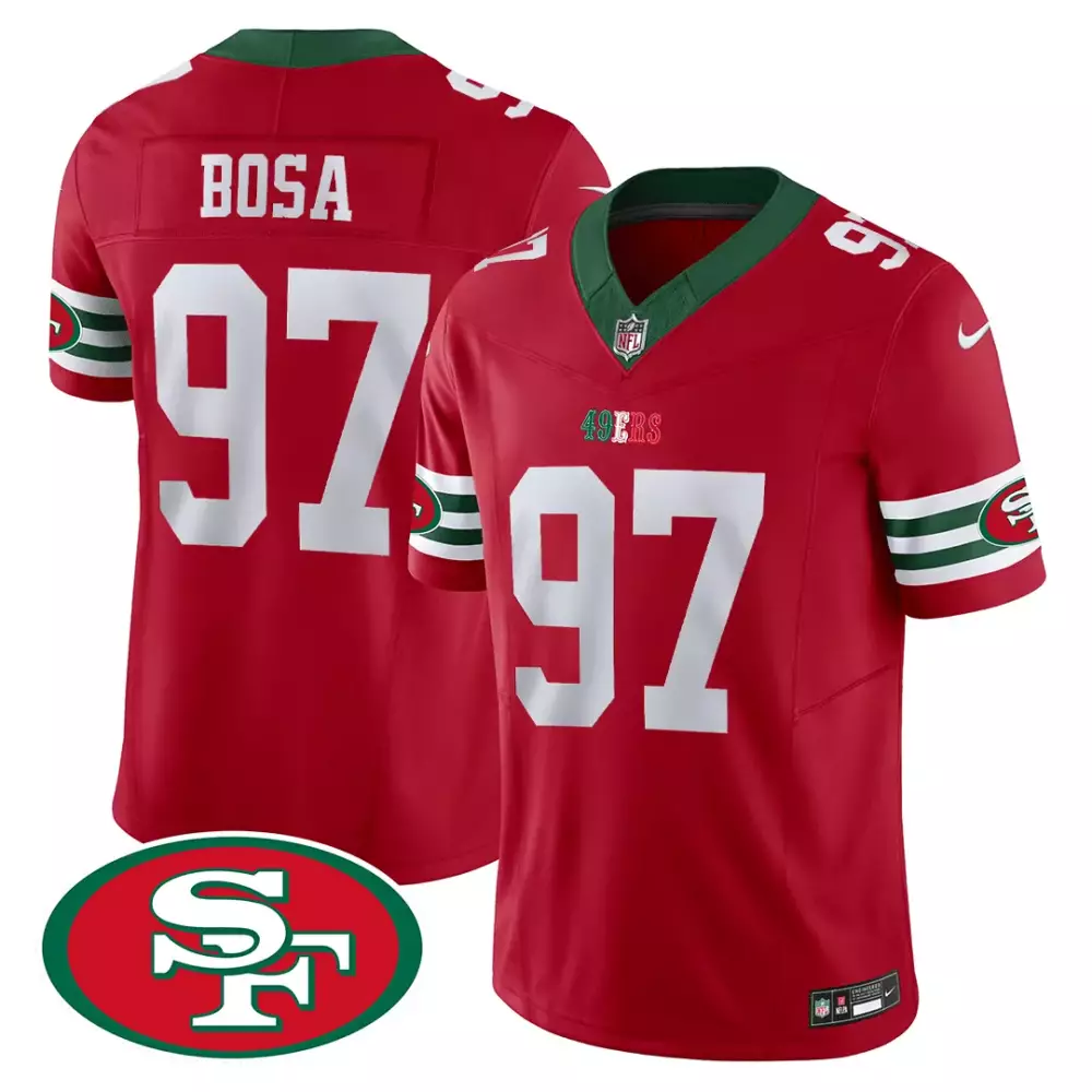 Bosa 97 San Francisco 49ers 2023 All Stitched Vapor Jersey | Red Style | Fan Gear for Men, Women & Youth