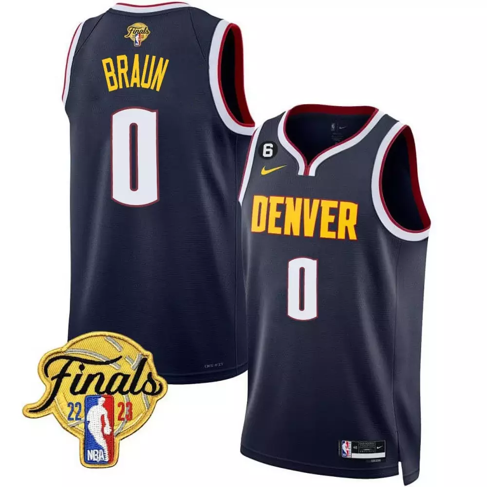 Braun 0 Denver 2023 Black Stitched Vapor Jersey | Limited Edition Fan Gear | For Men, Women & Youth