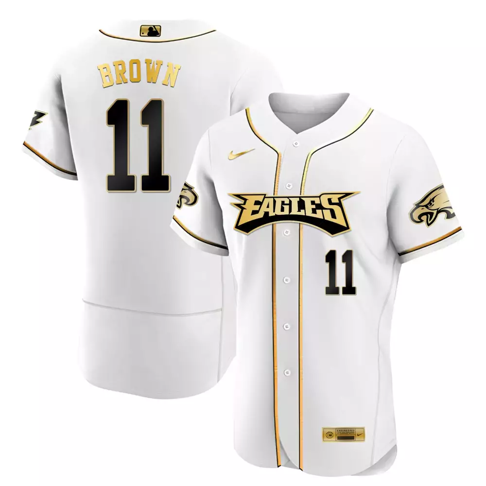 brown 11 eagles 2023 men s all stitched vapor jersey white gold edition