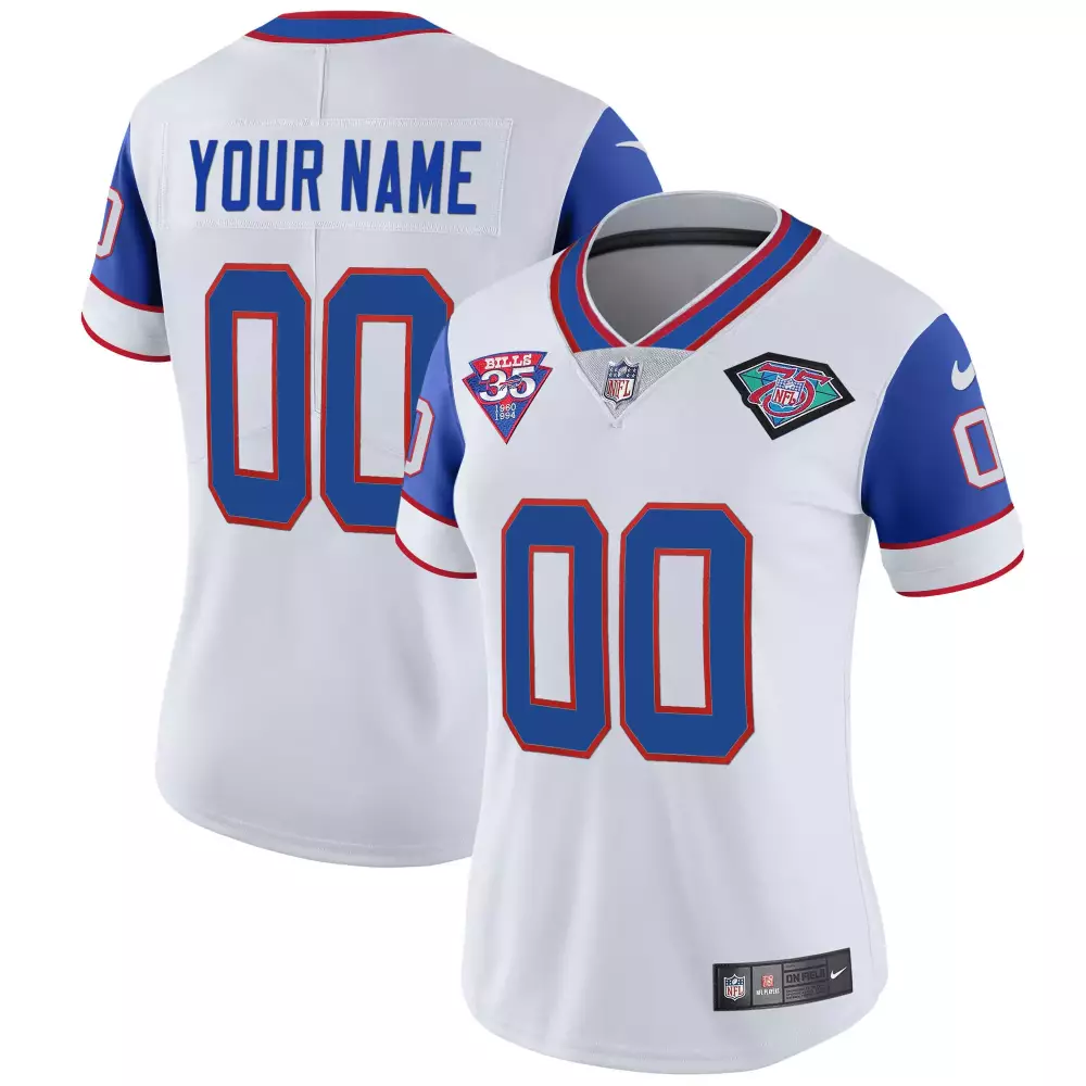 Buffalo Bills Women's Custom Blue 1994 Throwback All Stitched Vapor Jersey | For Women | Fan Gear