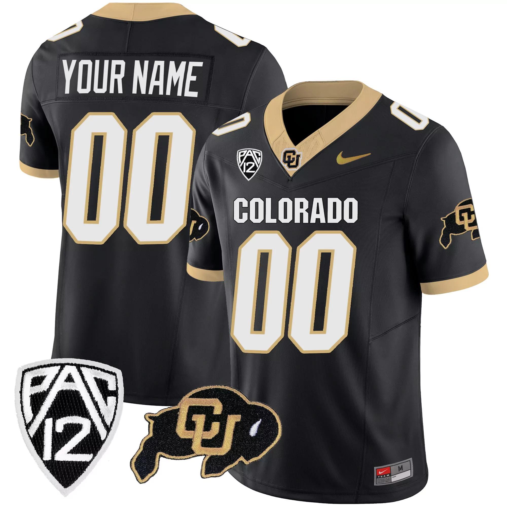 colorado black all stitched vapor jersey player 00 men s 2023 edition