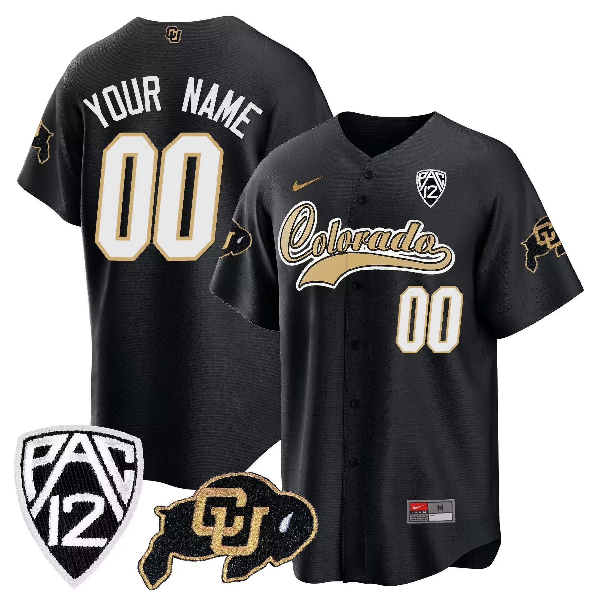 colorado black all stitched vapor jersey player 00 men s 2023 edition
