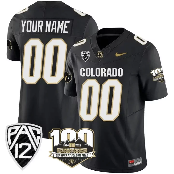 colorado black custom jersey 2023 all stitched vapor jersey