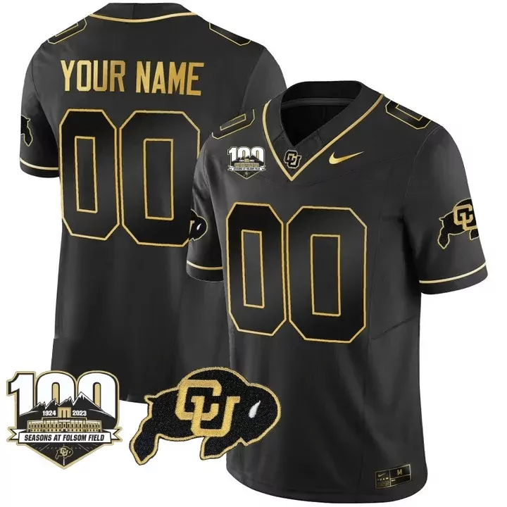 colorado black custom jersey 2023 all stitched vapor jersey