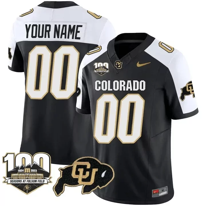 colorado black custom jersey 2023 all stitched vapor jersey