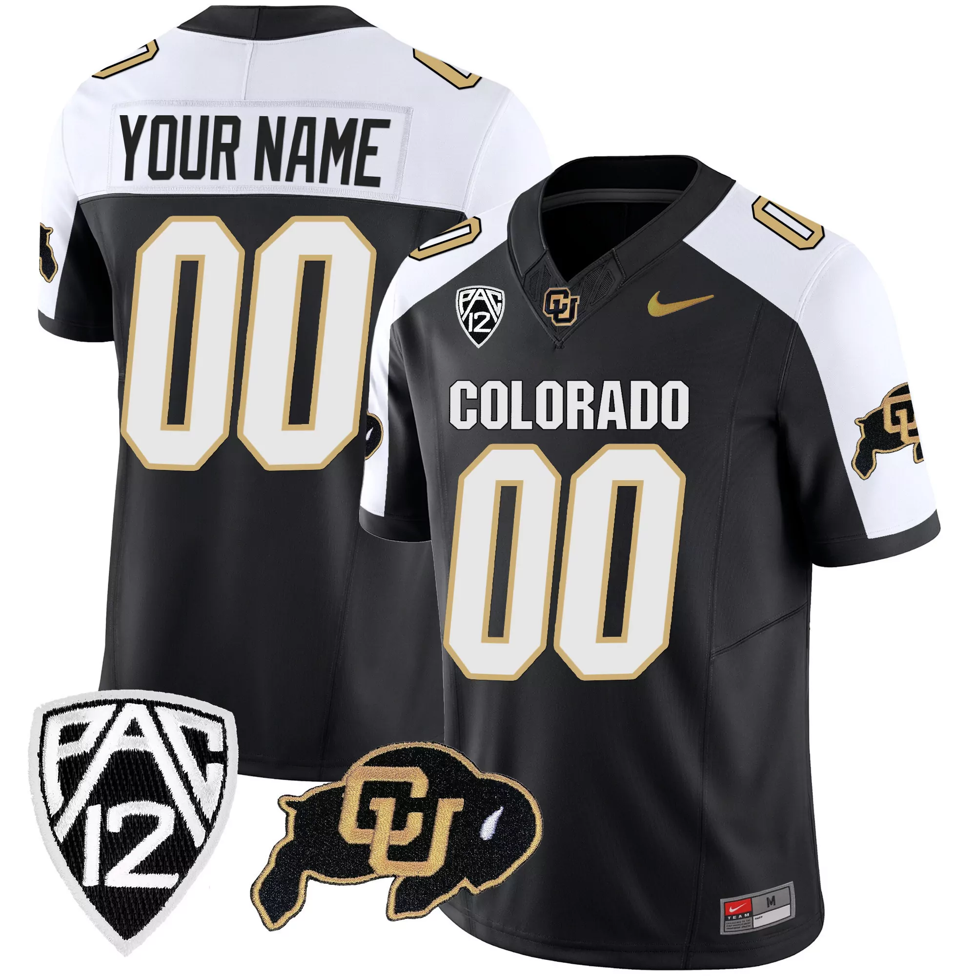 colorado black custom jersey 2023 men s all stitched vapor jersey pac 12 100th season edition