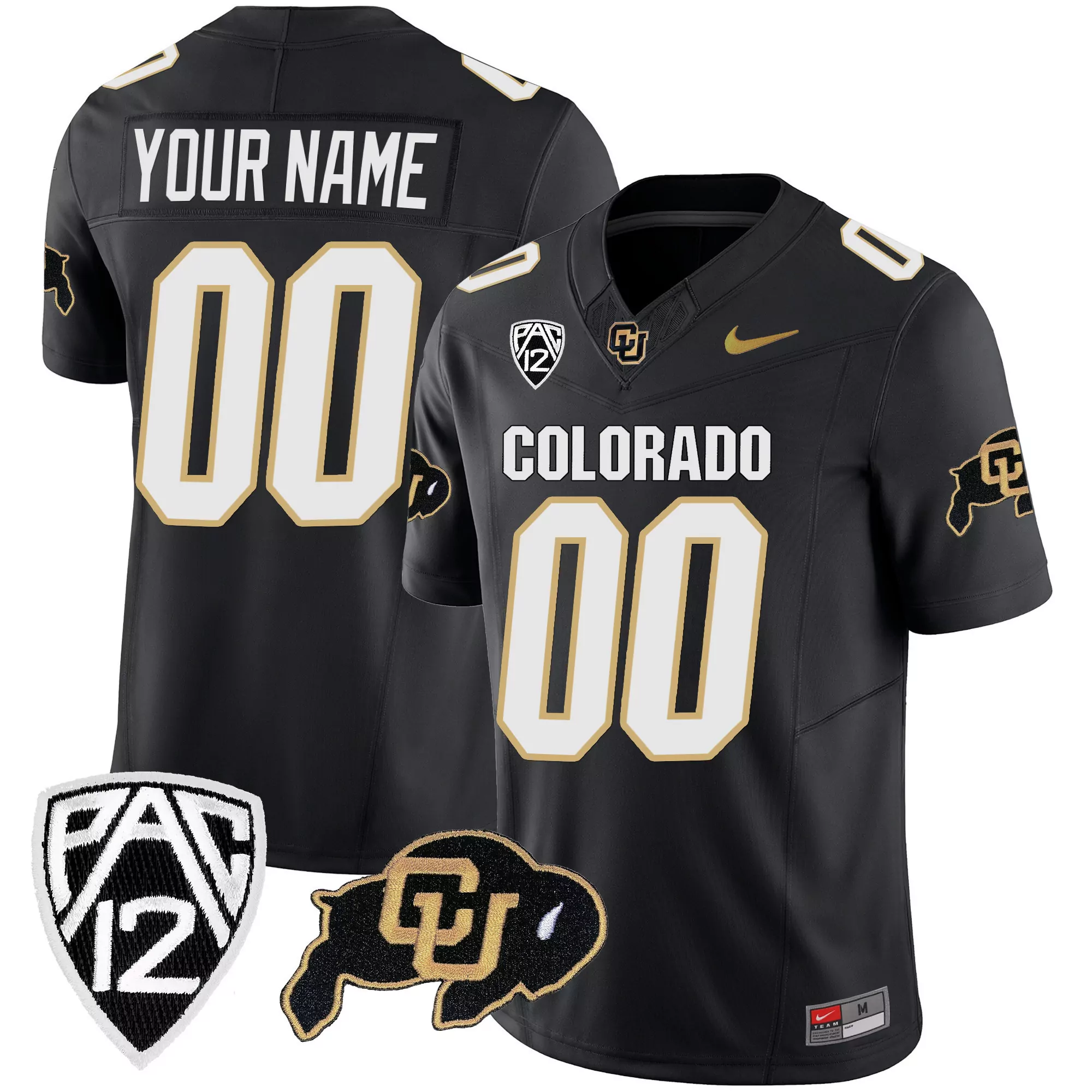 colorado black custom jersey 2023 men s all stitched vapor jersey pac 12 100th season edition