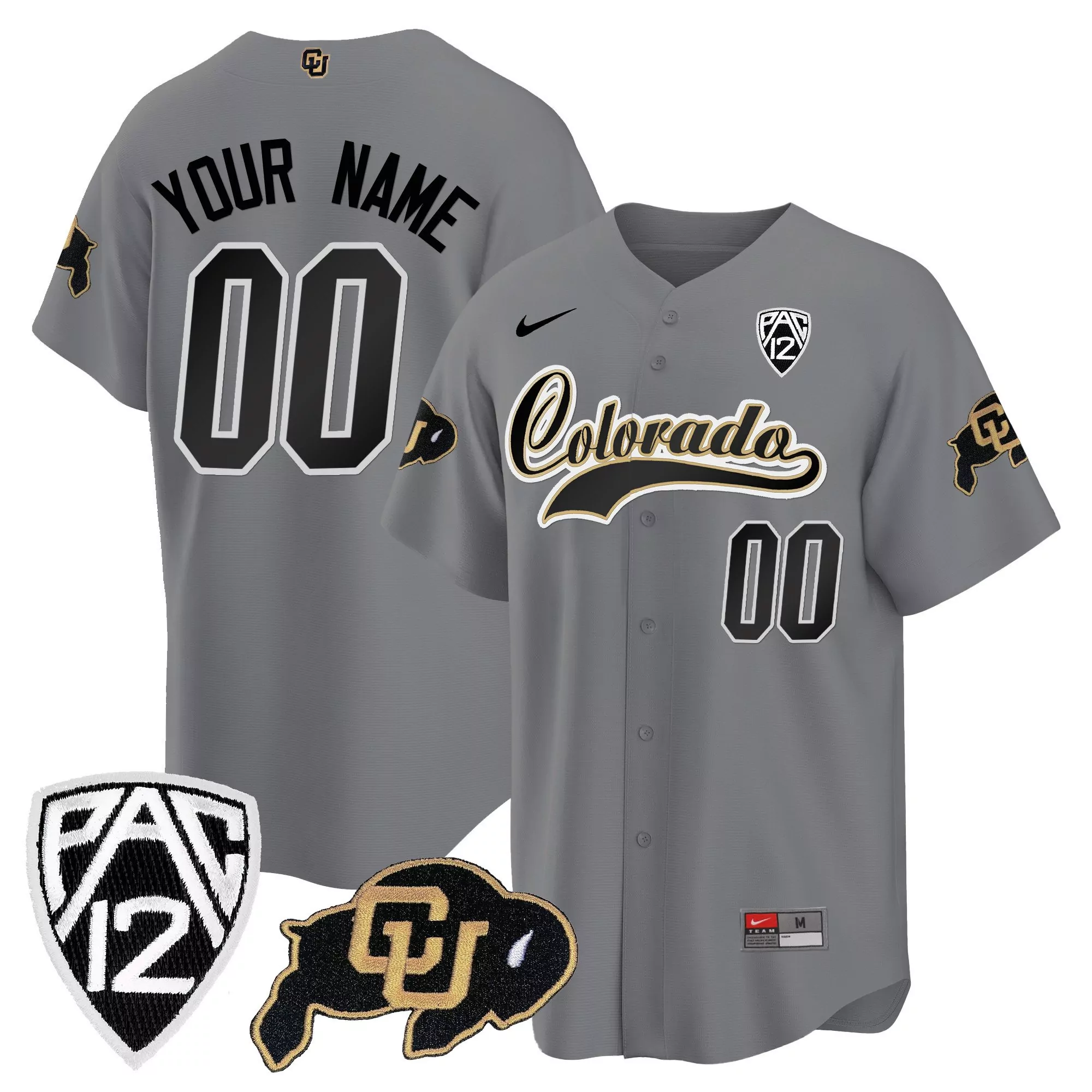 colorado buffalos 00 all stitched vapor jersey men s 2023 pac12 edition