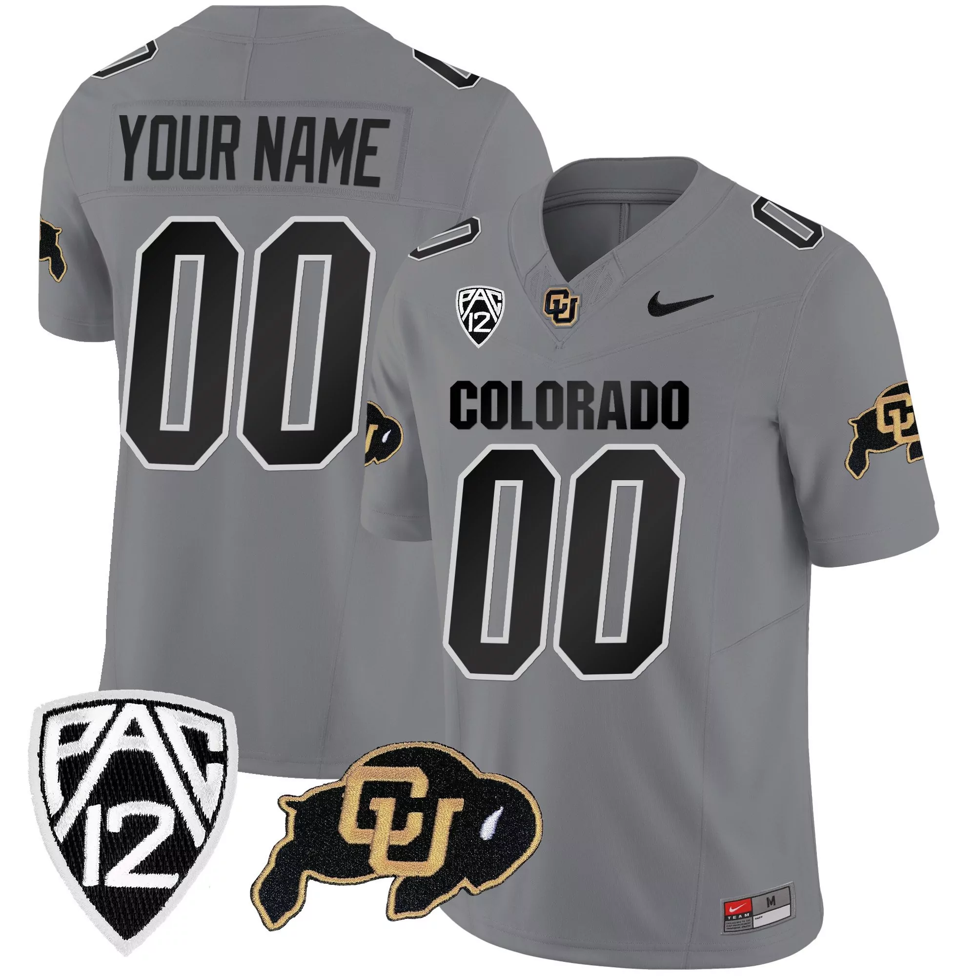 colorado buffalos 00 all stitched vapor jersey men s 2023 pac12 edition