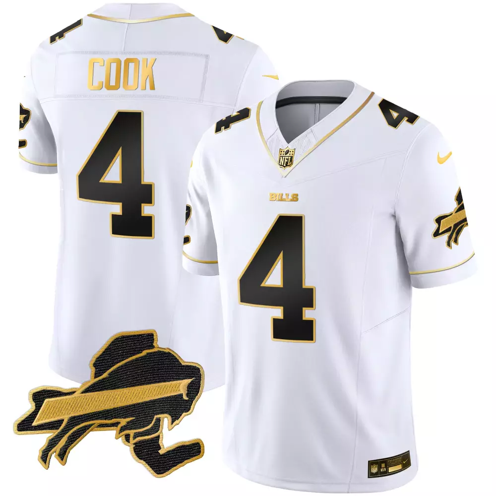 Cook 4 Buffalo Bills 2023 White Vapor Jersey | Bills Mafia Edition | Stitched Fan Gear | For Men, Women & Youth