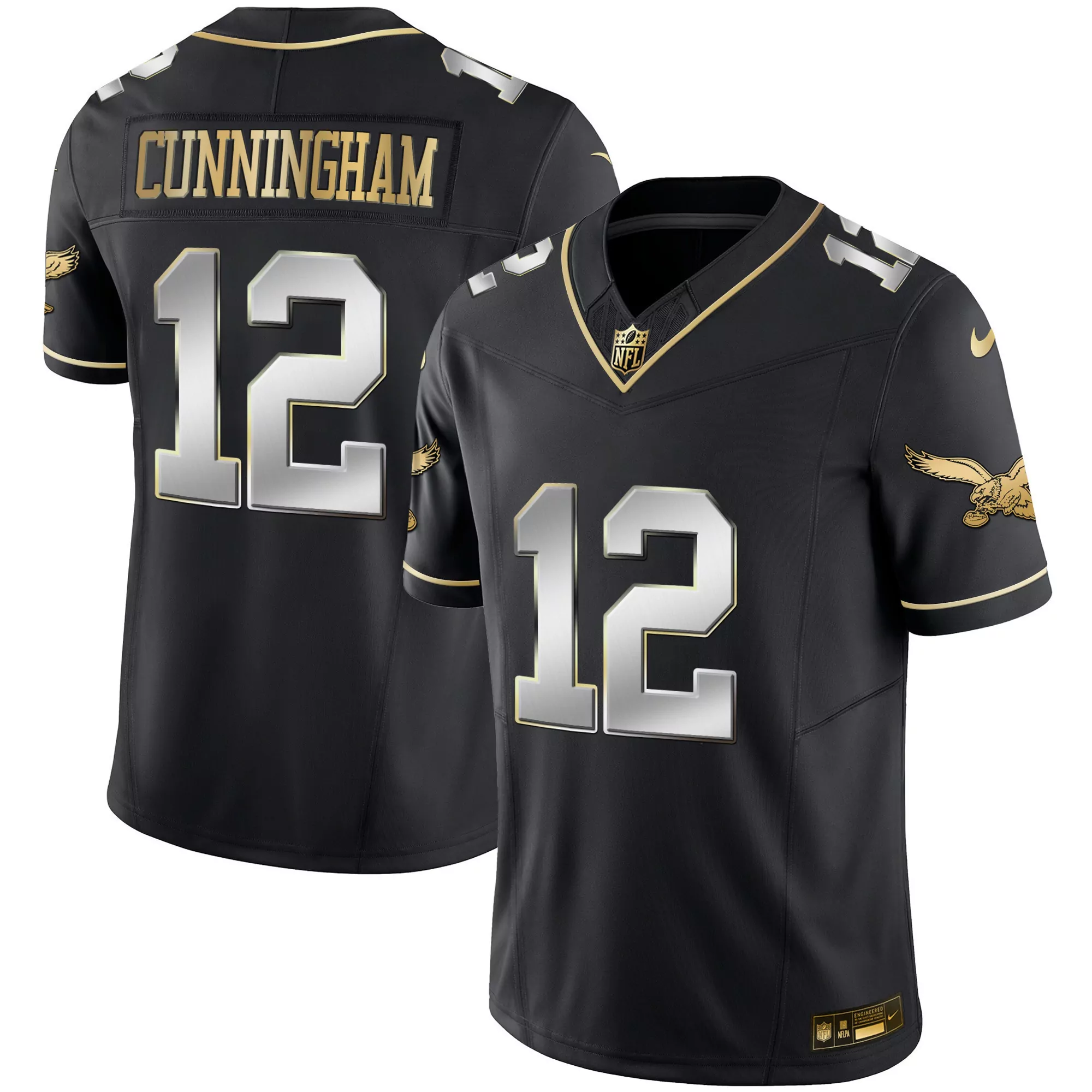 cunningham 12 new orleans saints 2023 men s all stitched vapor jersey black 1