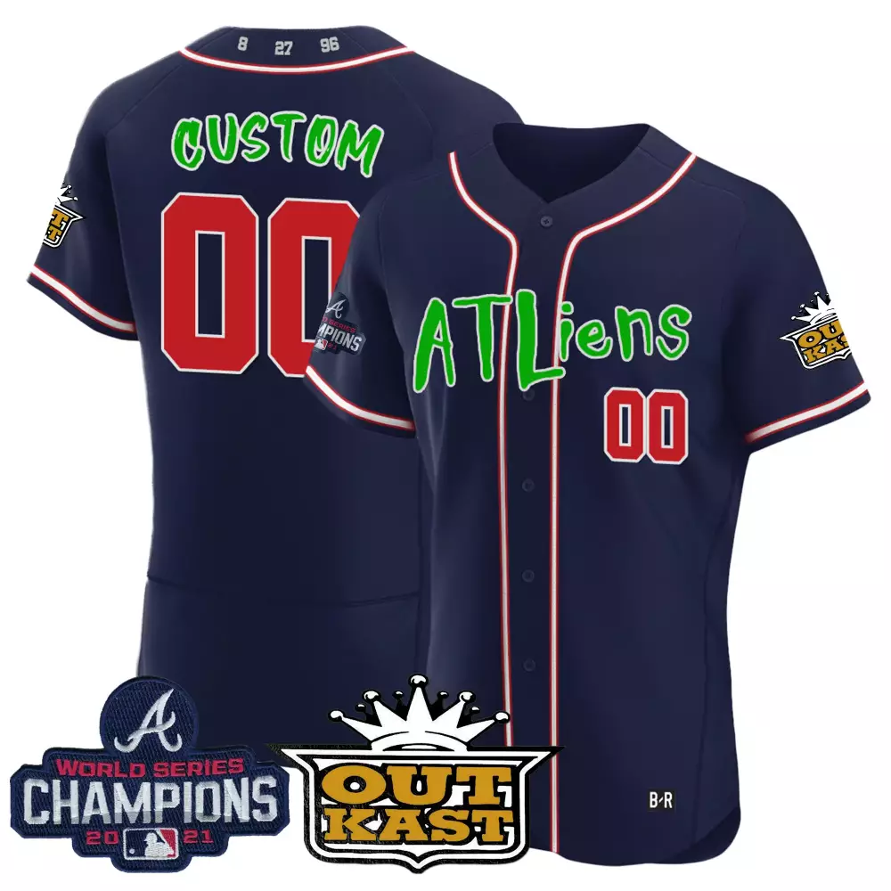 custom 00 atlien jersey 1996 men s all stitched vapor jersey navy green red