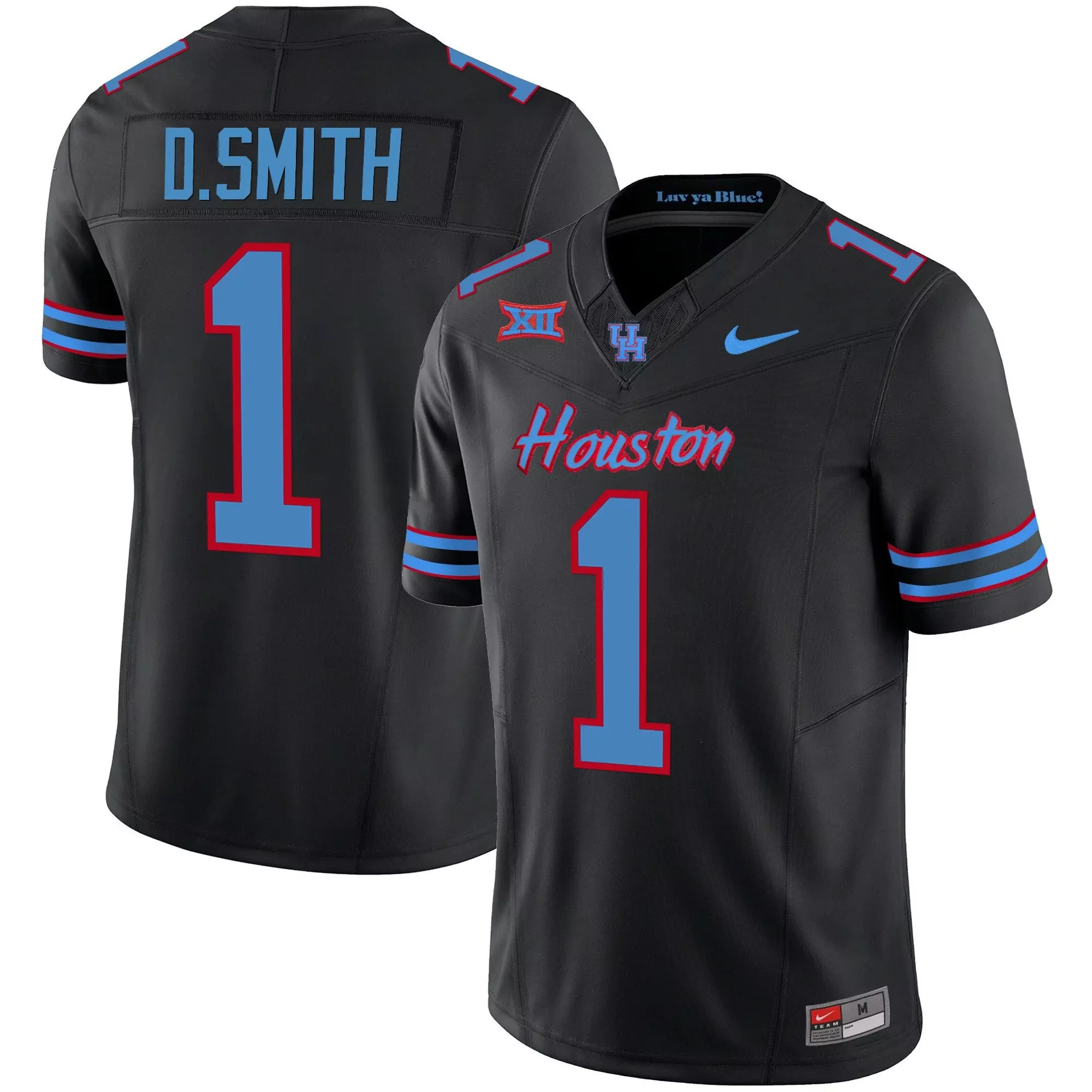 d smith 1 houston 2023 men s all stitched vapor jersey black blue