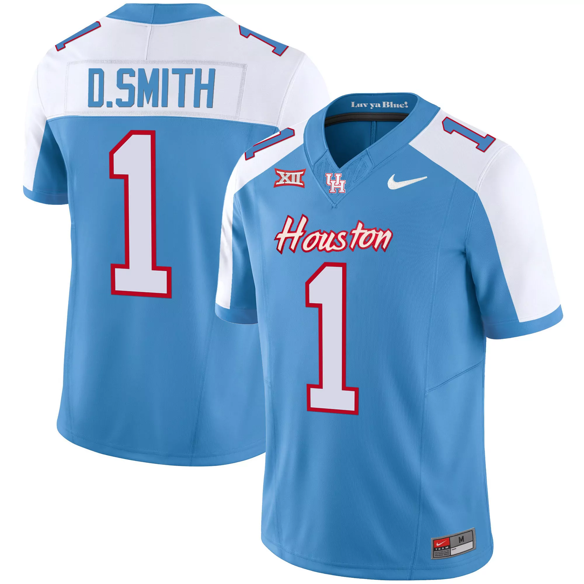 d smith 1 houston 2023 men s all stitched vapor jersey light blue