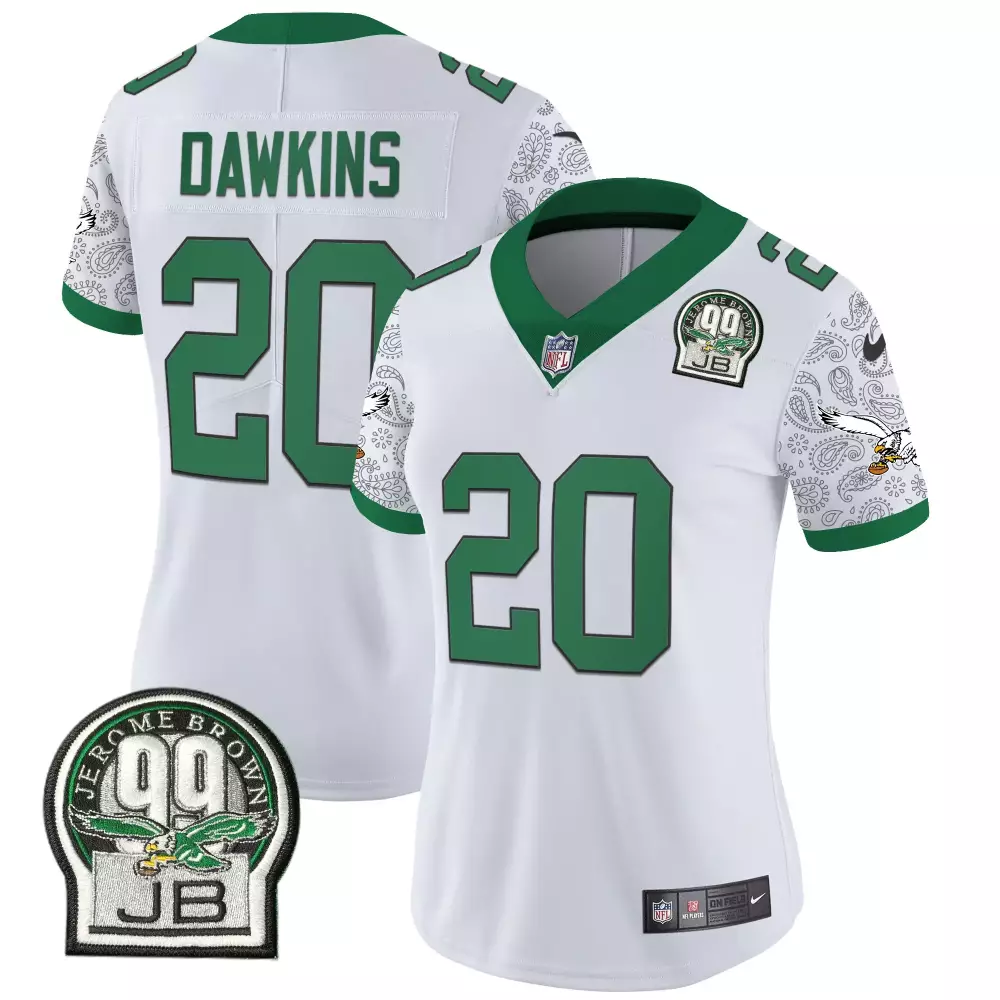 Dawkins 20 Philadelphia Eagles 2023 Women's Stitched Super Bowl LVII Split Jersey | All Stitched | For Men, Women & Youth