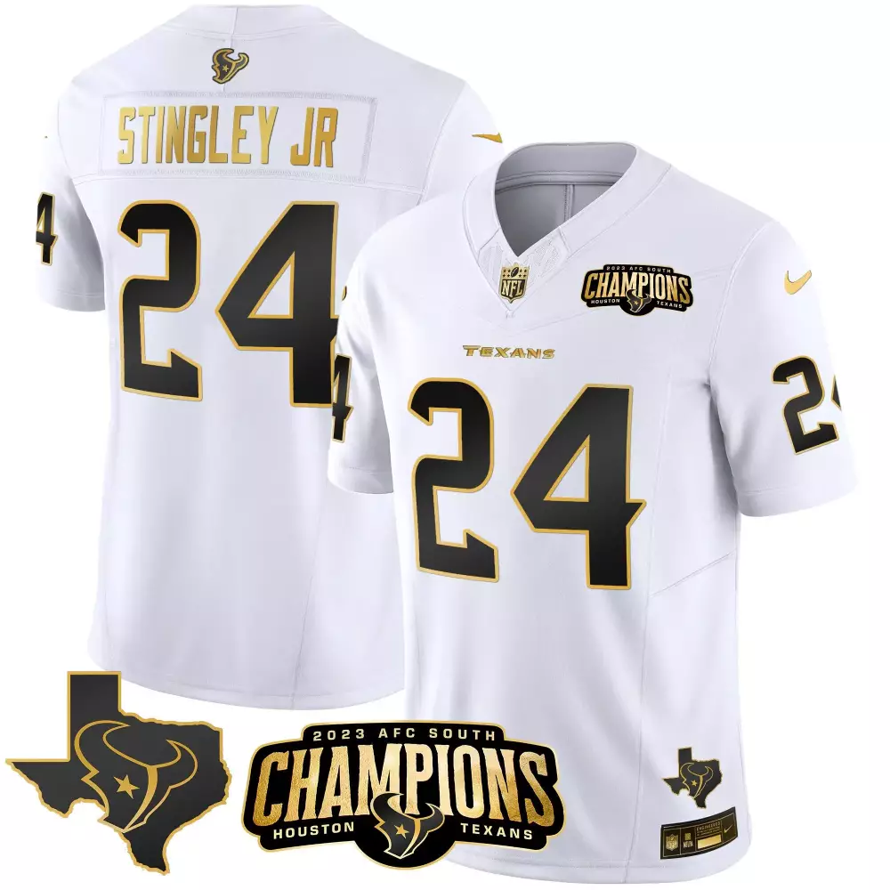 Stingley Jr. 24 Texans 2023 Women's Vapor Jersey | Black All Stitched Style | Game Day Outfit for Women
