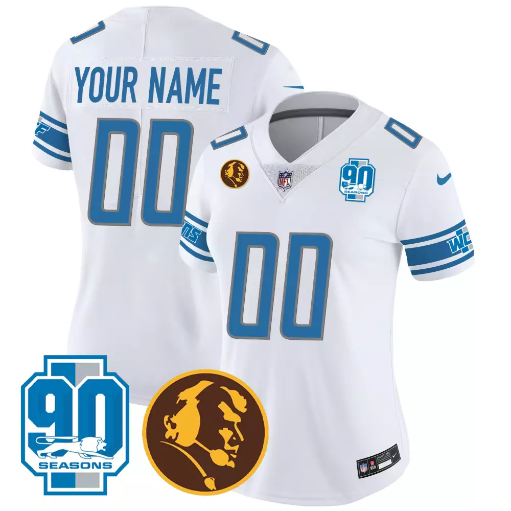 Detroit Lions Women's 2023 Champions Jersey | Stitched Vapor in White | Game Day Outfit | For Men, Women & Youth