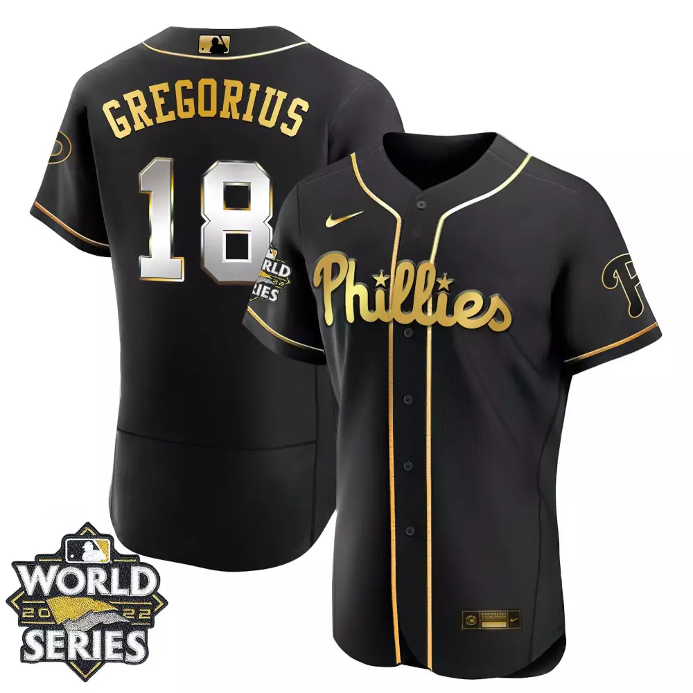 Didi Gregorius 18 Philadelphia Phillies 2022 All Stitched Vapor Jersey | World Series Edition | Replica Fan Gear | For Men, Women & Youth