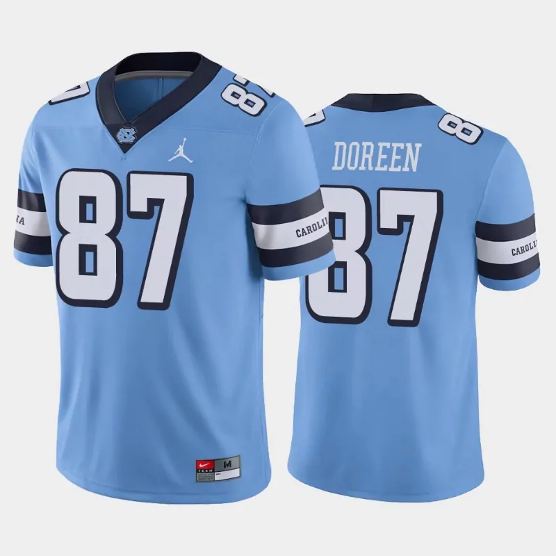 doreen 87 north carolina 2023 men s jordan all stitched vapor jersey light blue