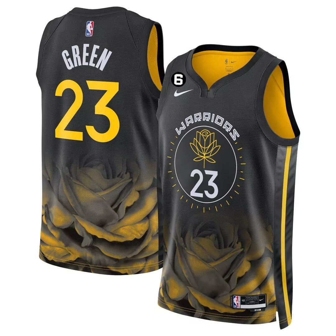 draymond green 23 golden state warriors 2023 men s all stitched vapor jersey black edition 1