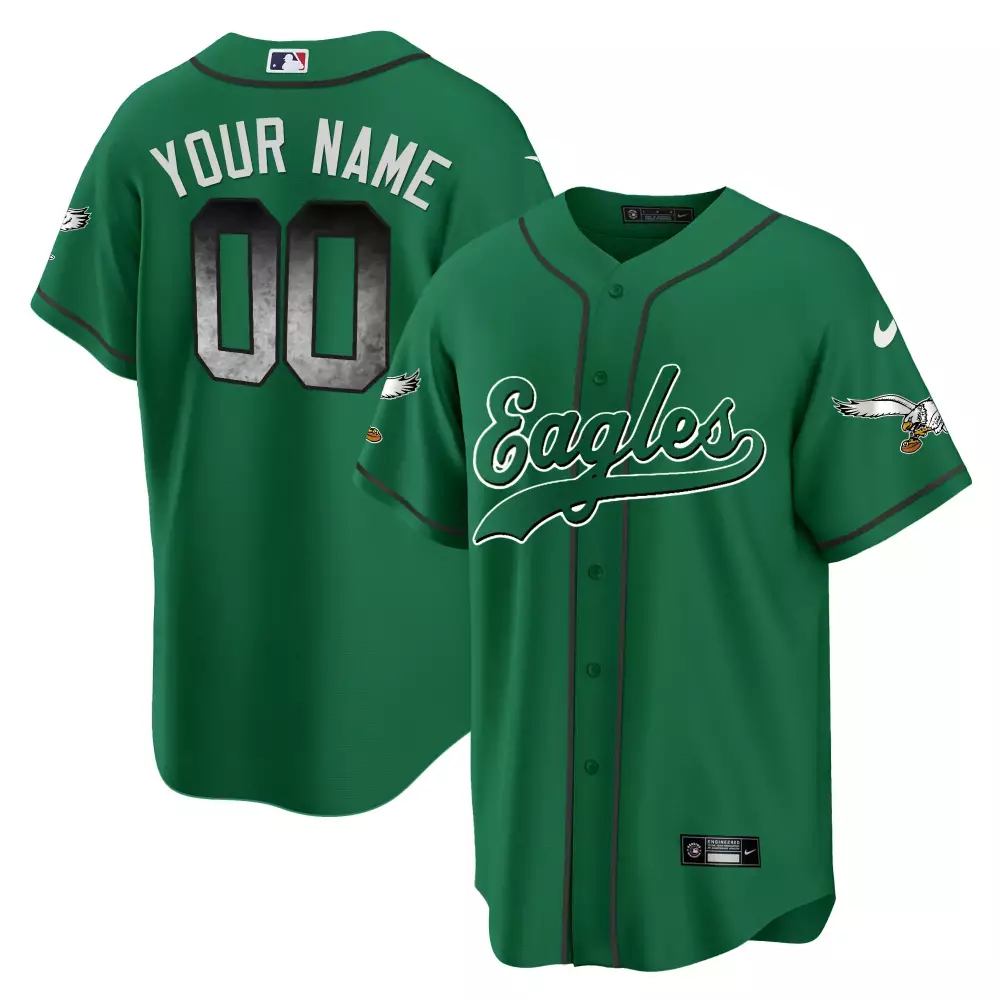 eagles green all stitched vapor jersey 2023 men s 00 custom edition