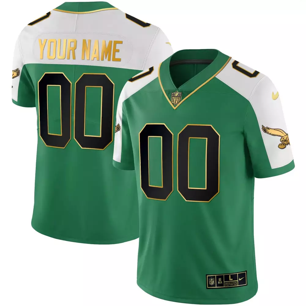 eagles green all stitched vapor jersey your name 00 2023 men s limited edition 1