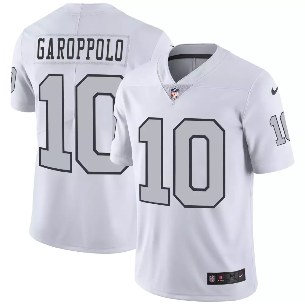 Garoppolo 10 Las Vegas Raiders 2023 Men's All Stitched Vapor Jersey | White Style | Game Day Outfit | For Men, Women & Youth