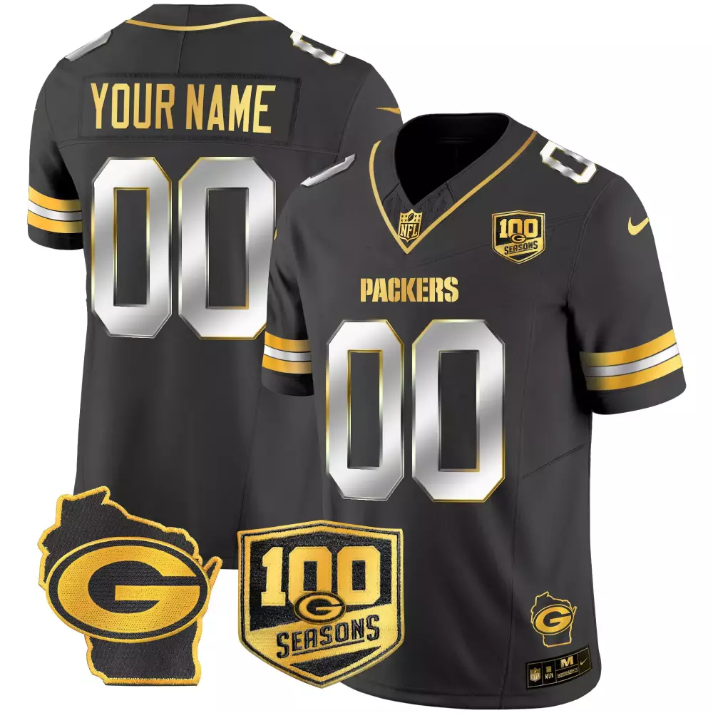 Green Alternate Youth Green Bay Packers Home Patch Vapor Custom Jersey V3 | All Stitched | Stylish Fan Gear | For Men, Women & Youth