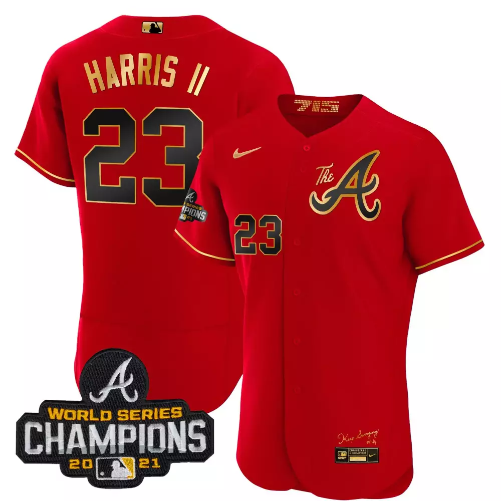 Harris II 23 Atlanta Braves 2021 Vapor Jersey | All Stitched White Champions Edition | For Men, Women & Youth