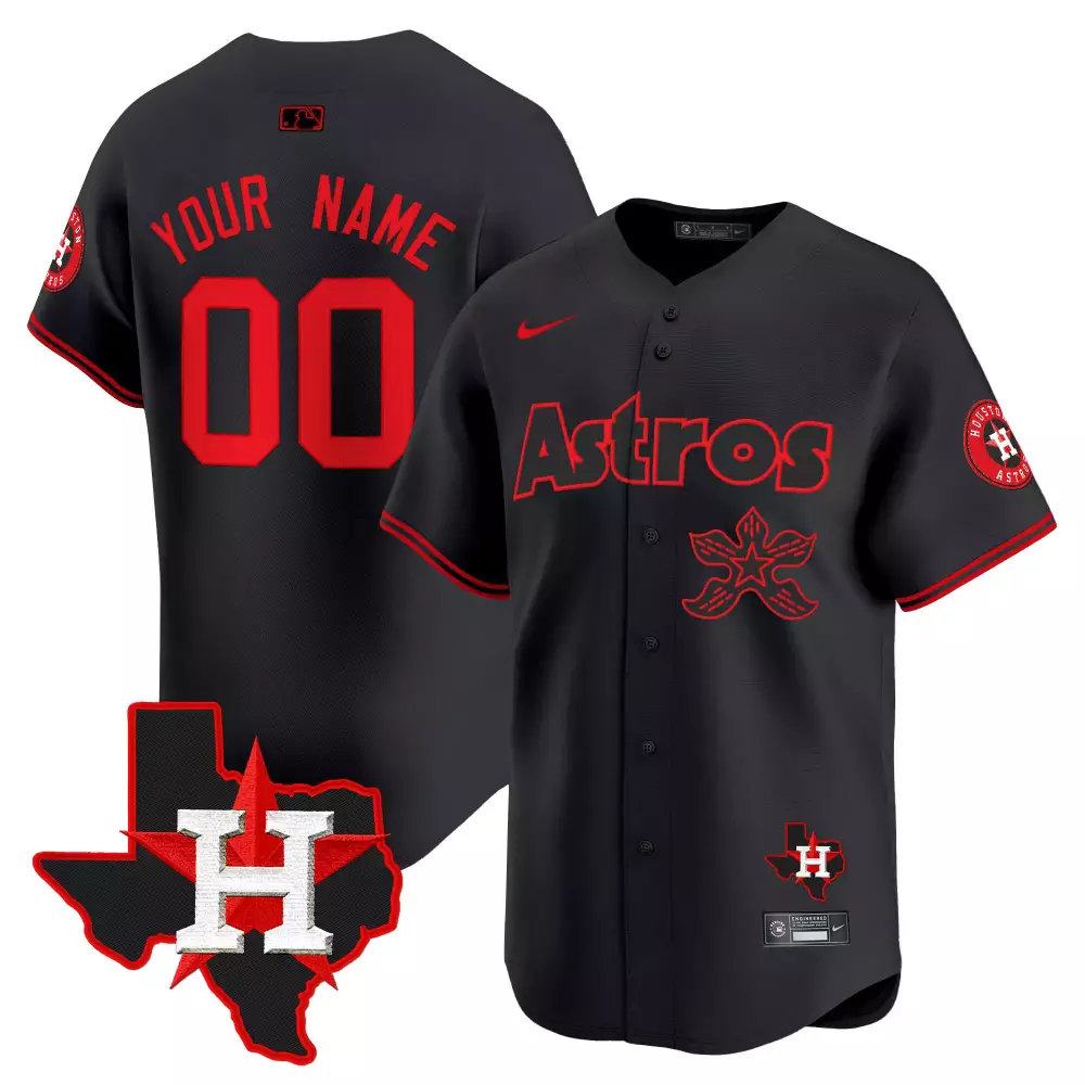 houston astros black cactus jack vapor premier limited custom jersey 2023 all stitched