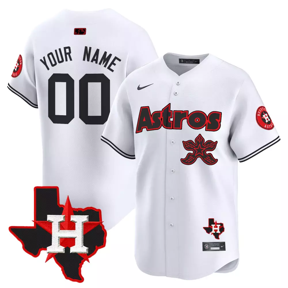 Houston Astros Custom Yellow Jersey | Skull Patch with Your Name 00 | Fan Gear for Men, Women & Youth