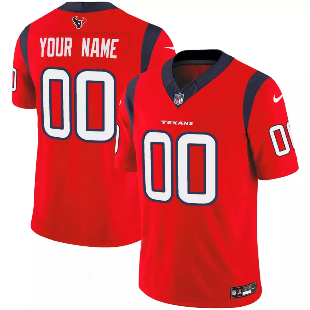 Houston Texans Red Stitched Jersey Youth | DJ Screw 00 | Name Patch 2023 | For Men, Women & Youth
